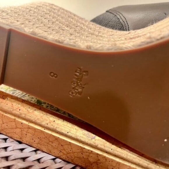 Coach Espadrille Wedge Mules, Size 8 - Picture 6 of 9